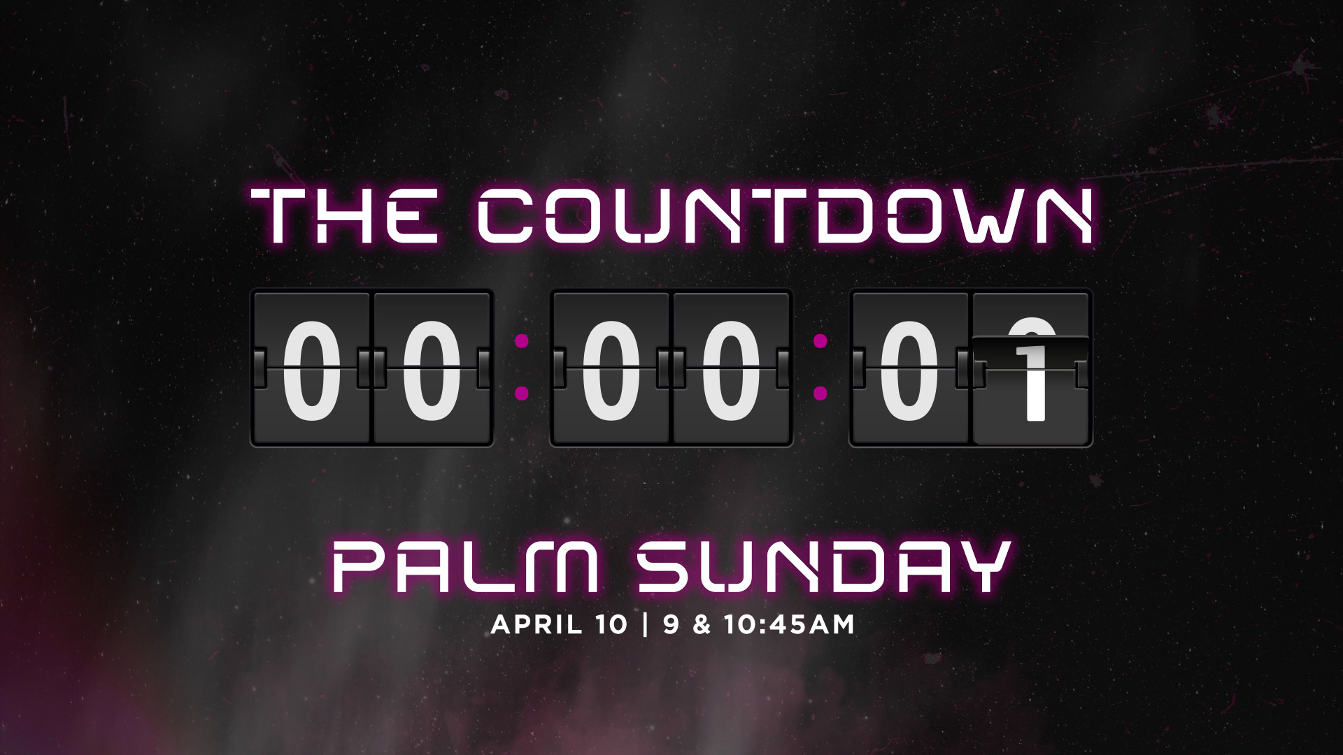 THE COUNTDOWN Palm Sunday